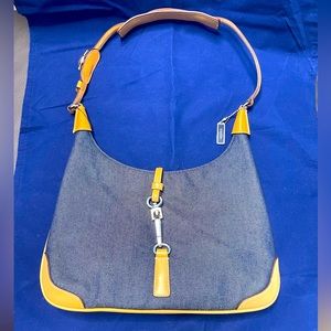 Coach Jean and Leather Shoulder Bag